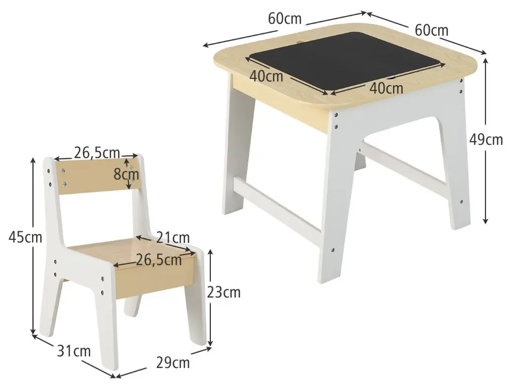 Set masa+2 scaune Costway HY10104YW (White/Natural)