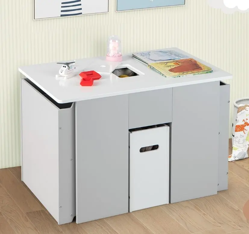 Set masa+2 scaune Costway HY10119GR (Grey)