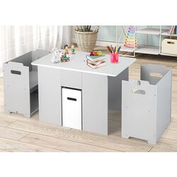 Set masa+2 scaune Costway HY10119GR (Grey)