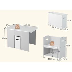 Set masa+2 scaune Costway HY10119GR (Grey) Thumb