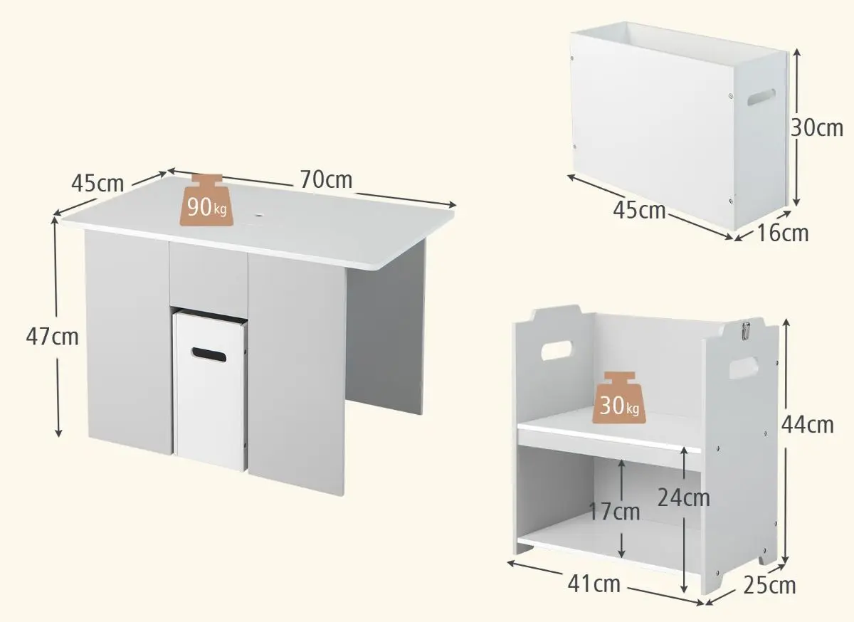 Set masa+2 scaune Costway HY10119GR (Grey)