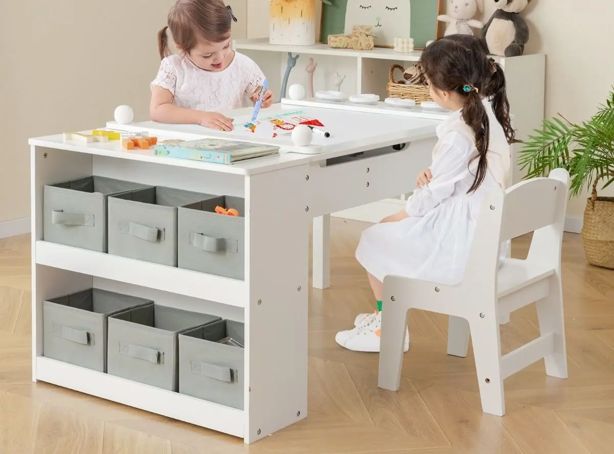 Set masa + 2 scaune Costway HY10243WH (White)