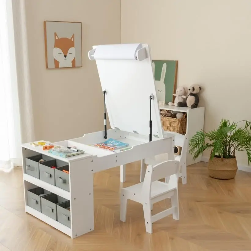 Set masa + 2 scaune Costway HY10243WH (White)