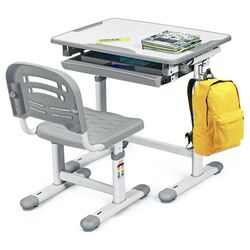 Set masa+scaun Costway HW65906GR (Grey) Thumb