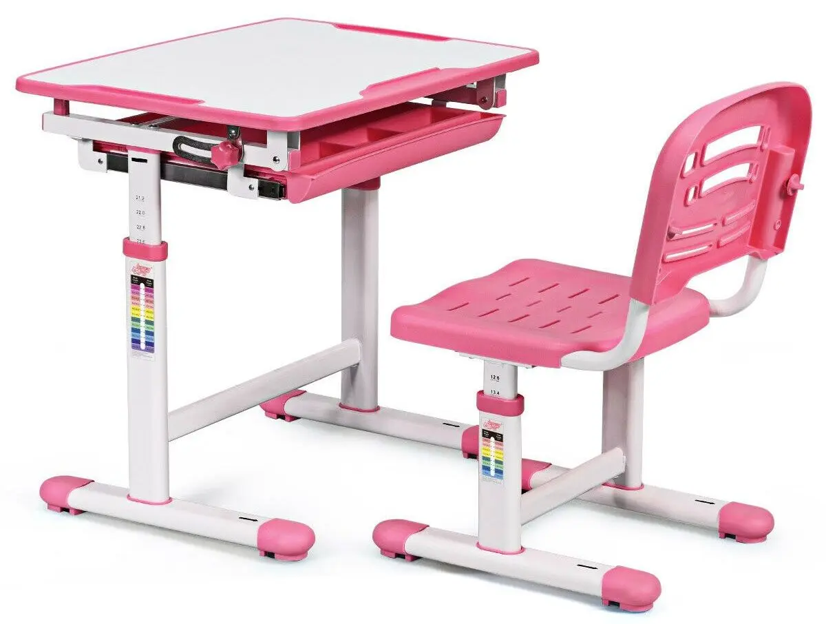 Set masa+scaun Costway HW65906PI (Pink)