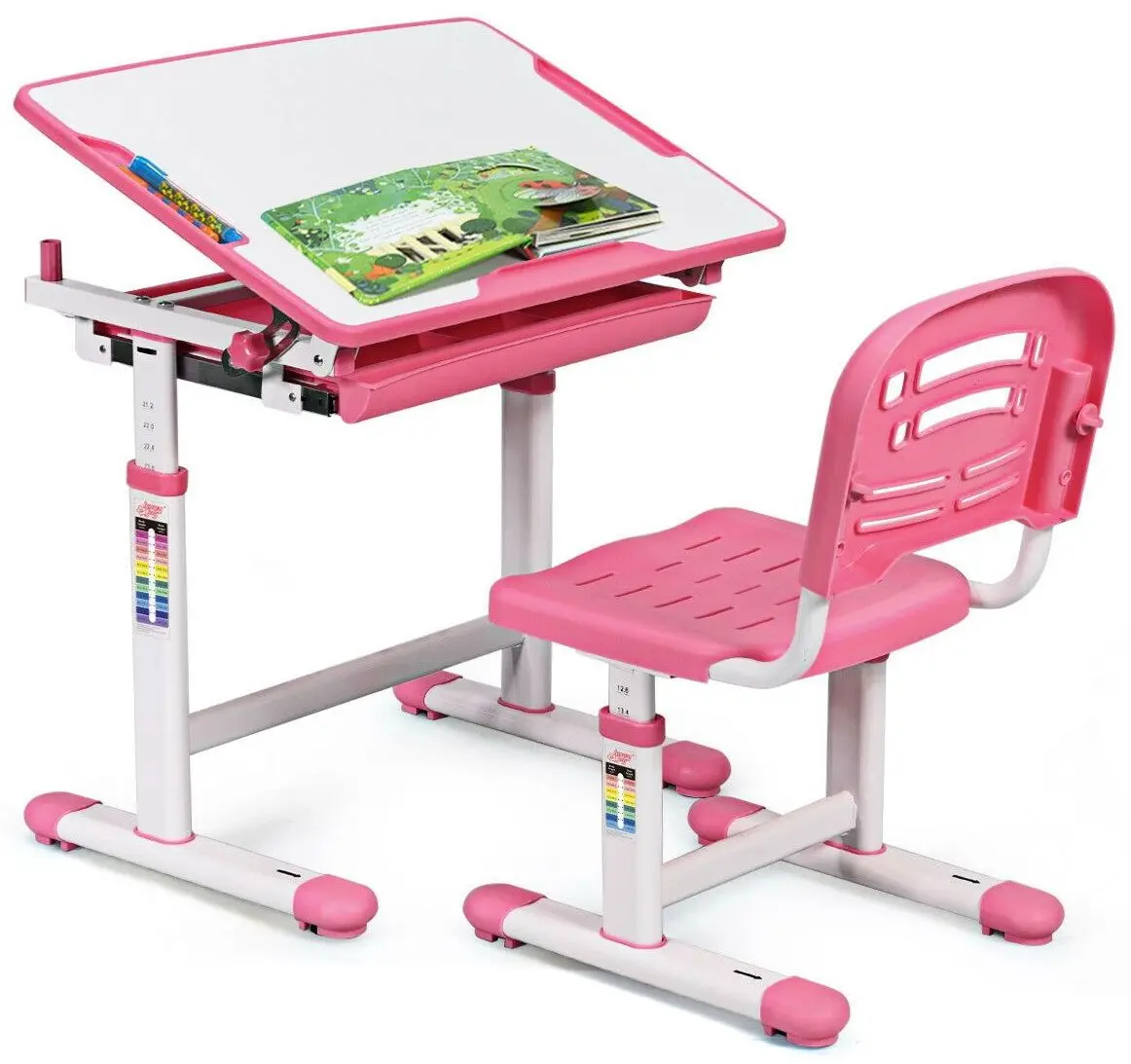 Set masa+scaun Costway HW65906PI (Pink)