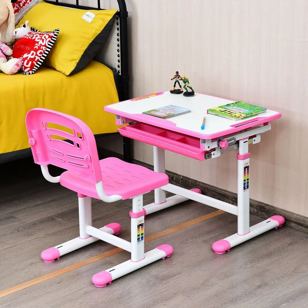 Set masa+scaun Costway HW65906PI (Pink)