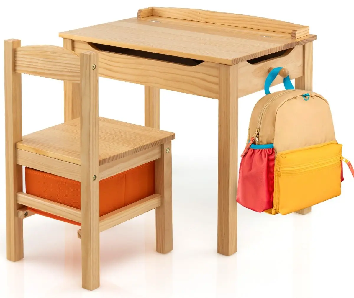 Set masa+scaun Costway HY10077NA (Natural)