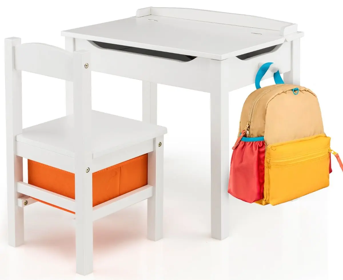 Set masa+scaun Costway HY10077WH (White)