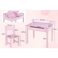 Set masa+scaun Costway HY10125PI (Pink) Thumb