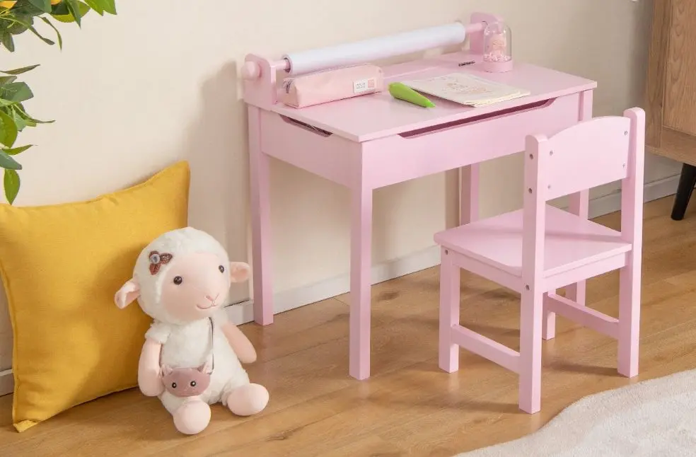 Set masa+scaun Costway HY10125PI (Pink)