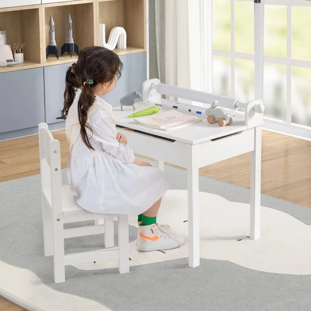 Набор стол+стульчик Costway HY10125WH (White)