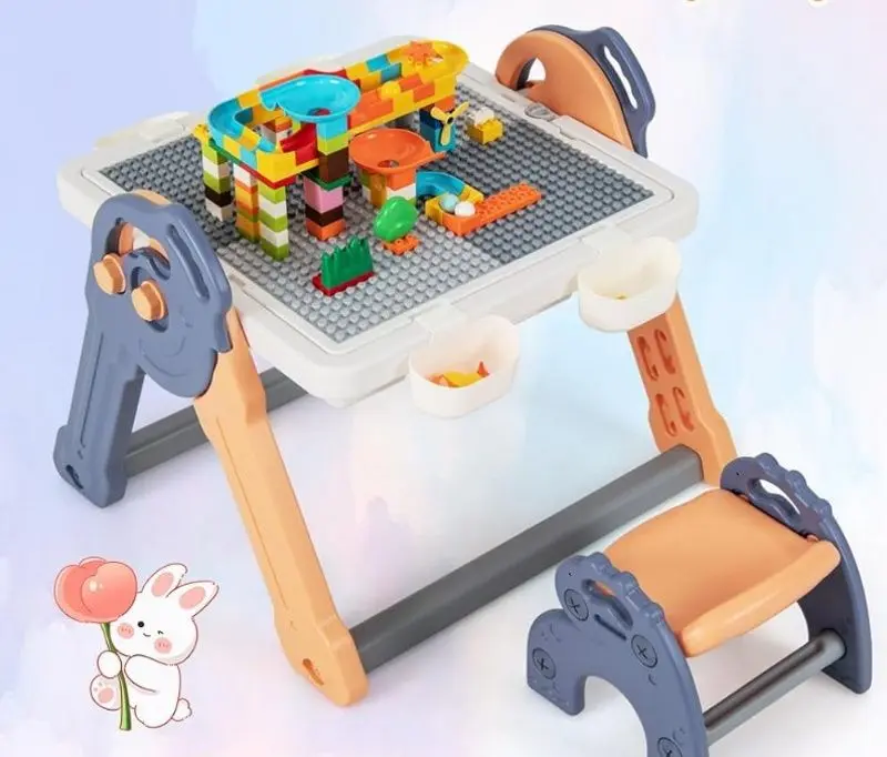 Набор стол + стульчик Costway TM10071 (Blue/Orange)