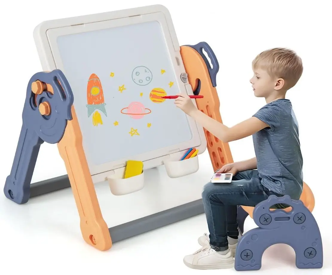 Набор стол + стульчик Costway TM10071 (Blue/Orange)