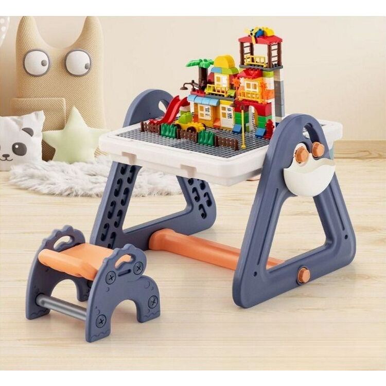 Set masa + scaun Costway TM10072 (Blue/Orange)