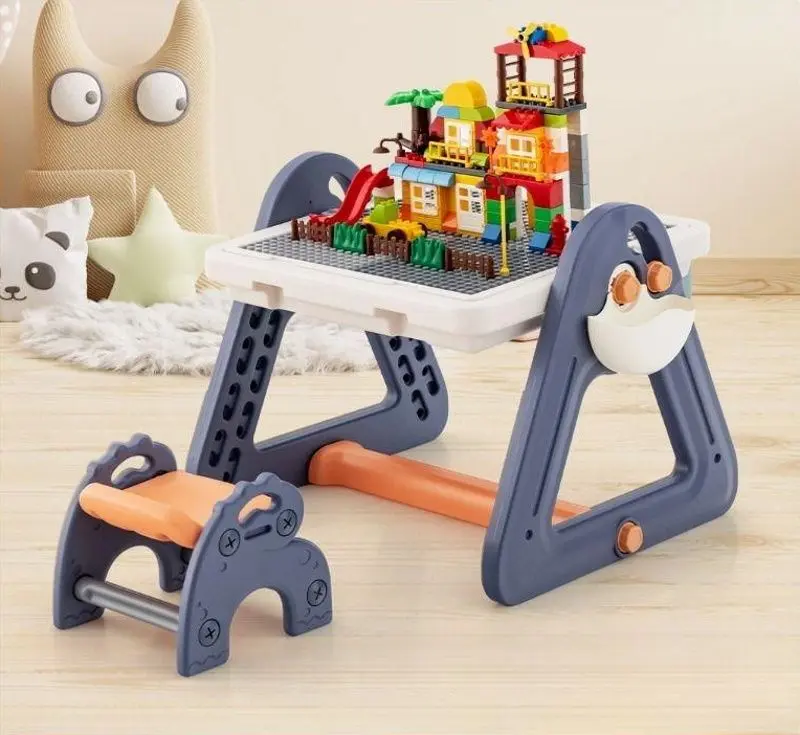 Set masa + scaun Costway TM10072 (Blue/Orange)