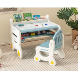 Set masa+scaun Costway TP10119BL (White/Blue)