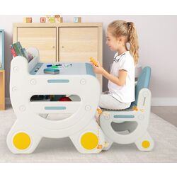 Set masa+scaun Costway TP10119BL (White/Blue) Thumb