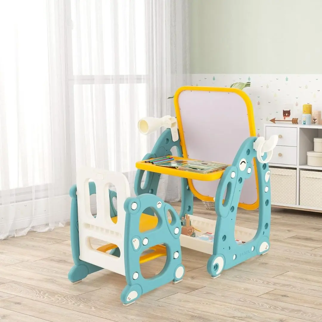 Набор парта + стульчик Costway UY10063NY (Blue/Yellow)