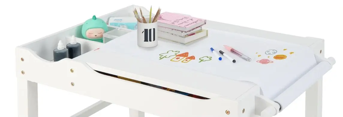 Стол 2в1 Costway UY10024WH (White)