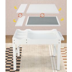 Стол 2в1 Costway UY10024WH (White) Thumb