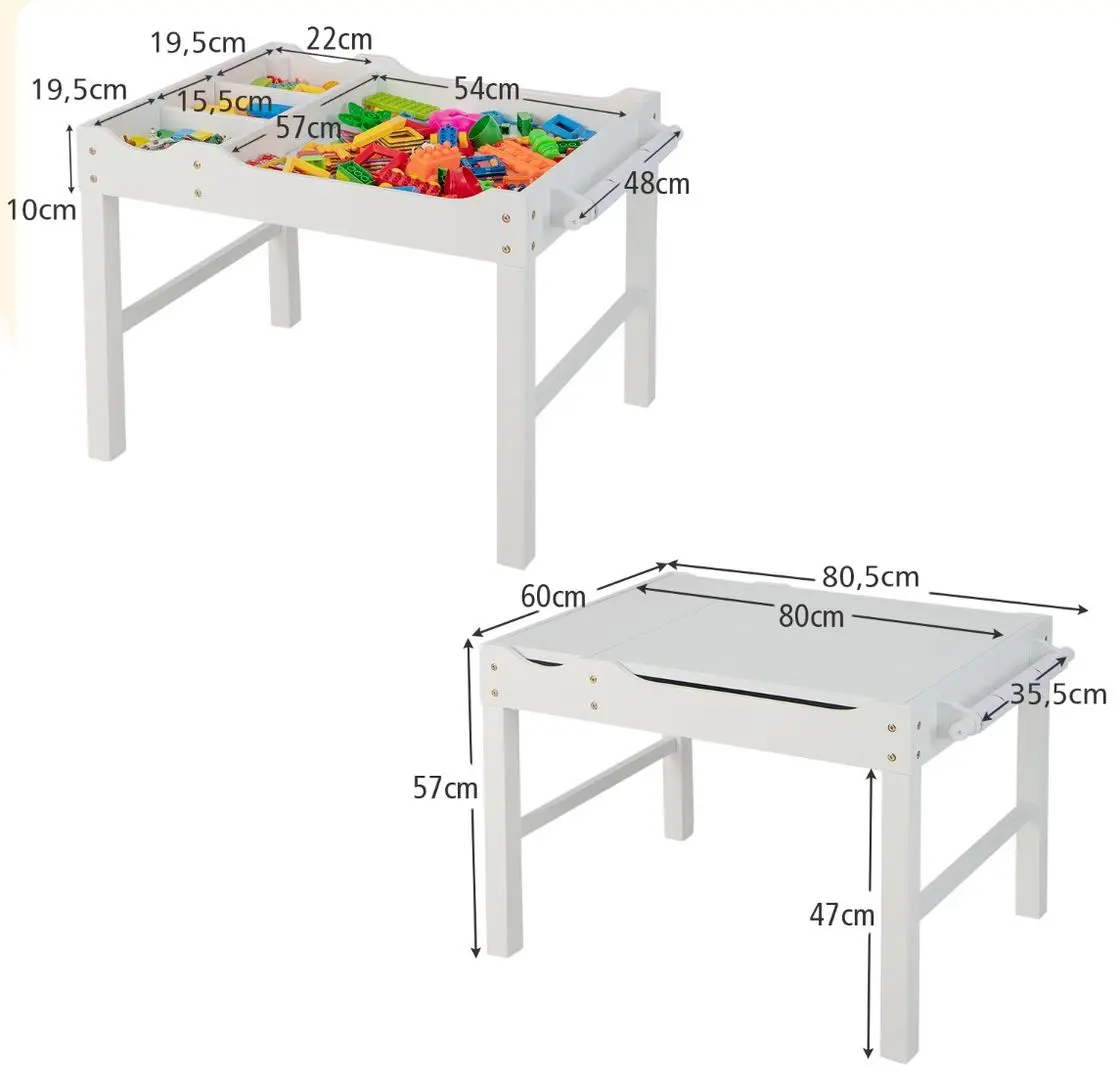 Стол 2в1 Costway UY10024WH (White)