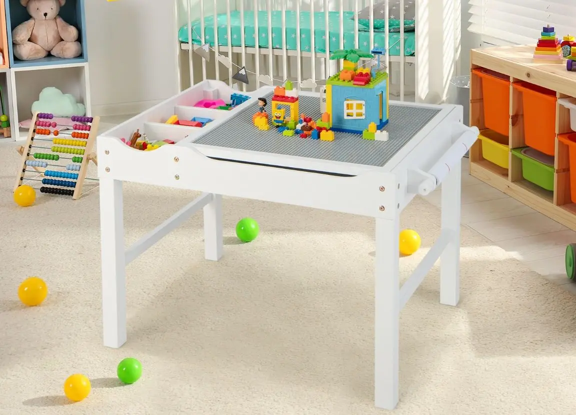 Стол 2в1 Costway UY10024WH (White)