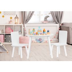 Набор стол+2 стульчика Ecotoys WH135 (White) Thumb