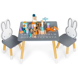 Set masa+2 scaune Ecotoys WH141 (Grey/White) Thumb