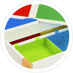 Set masa+2 scaune Ecotoys XKF002 (White/Natural) Thumb