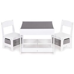 Набор стол + 2 стульчика Ecotoys ZCF-01A (White) Thumb