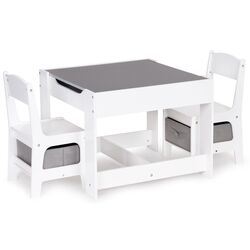 Набор стол + 2 стульчика Ecotoys ZCF-01A (White) Thumb
