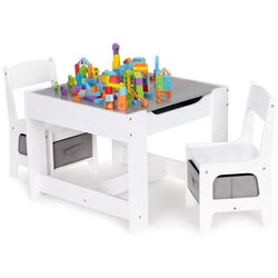 Набор стол + 2 стульчика Ecotoys ZCF-01A (White) Thumb