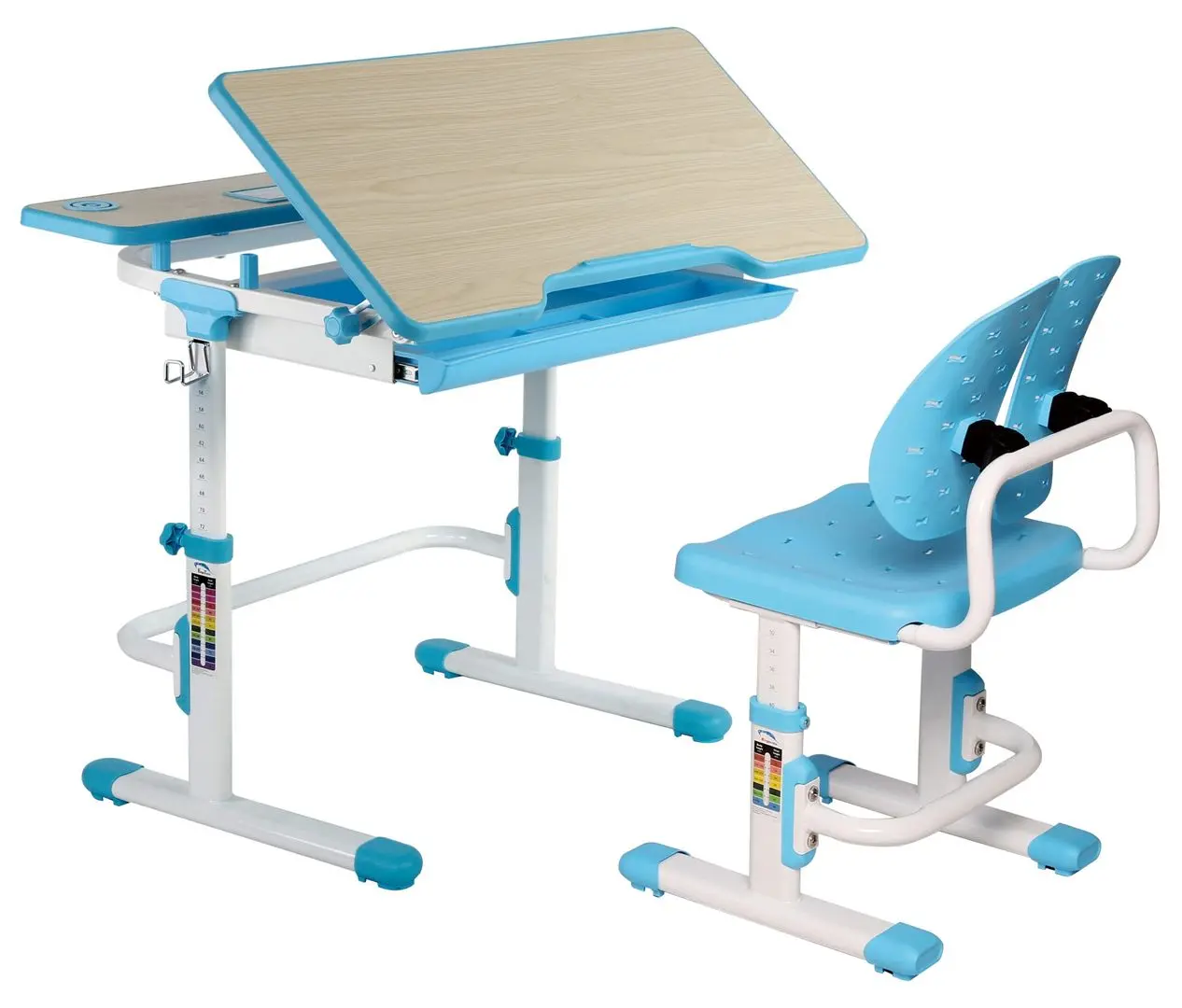 Set masa+scaun Ergok Ivy (Blue/White)