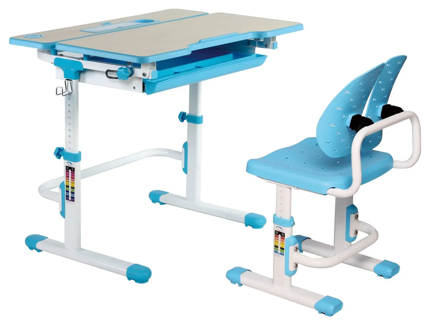 Set masa+scaun Ergok Ivy (Blue/White)