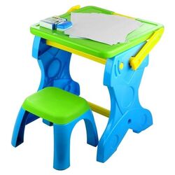Set masa+scaun 2in1 LeanToys Learning Table 3292 (Blue/Green)