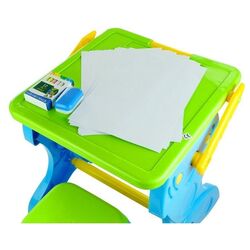 Set masa+scaun 2in1 LeanToys Learning Table 3292 (Blue/Green) Thumb