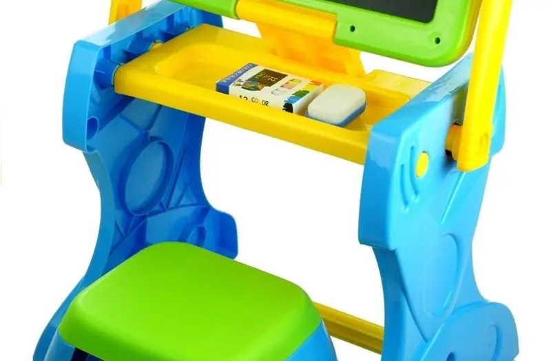 Set masa+scaun 2in1 LeanToys Learning Table 3292 (Blue/Green) - 6