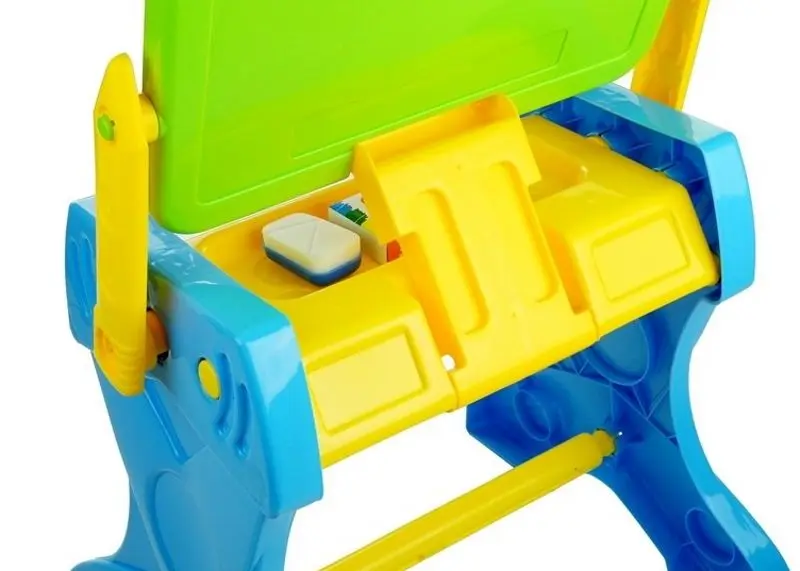 Set masa+scaun 2in1 LeanToys Learning Table 3292 (Blue/Green) - 7