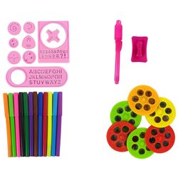 Set masa cu proiector+scaun LeanToys Children's Happy Painting 9499 (Pink) Thumb