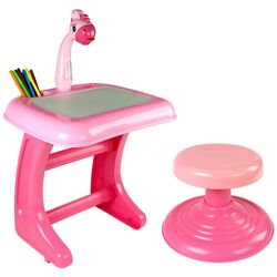Набор столик с проектором+стульчик LeanToys Children's Happy Painting 9499 (Pink)