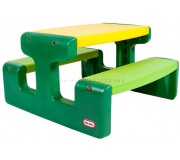 Masa cu banci Little Tikes Large Picnic (Green/Yellow)