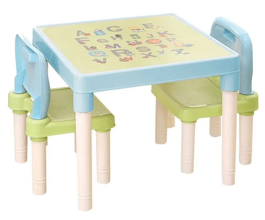 Набор стол+2 стульчика Mobhaus Balto (Blue/Green/White)