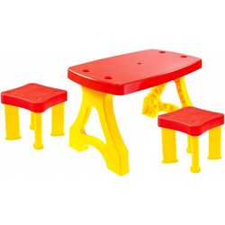 Набор стол+2 стульчика MochToys Piknik 11852 (Red/Yellow)