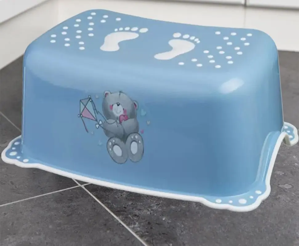 Taburet pentru copii MyKids Bears (Blue/White)