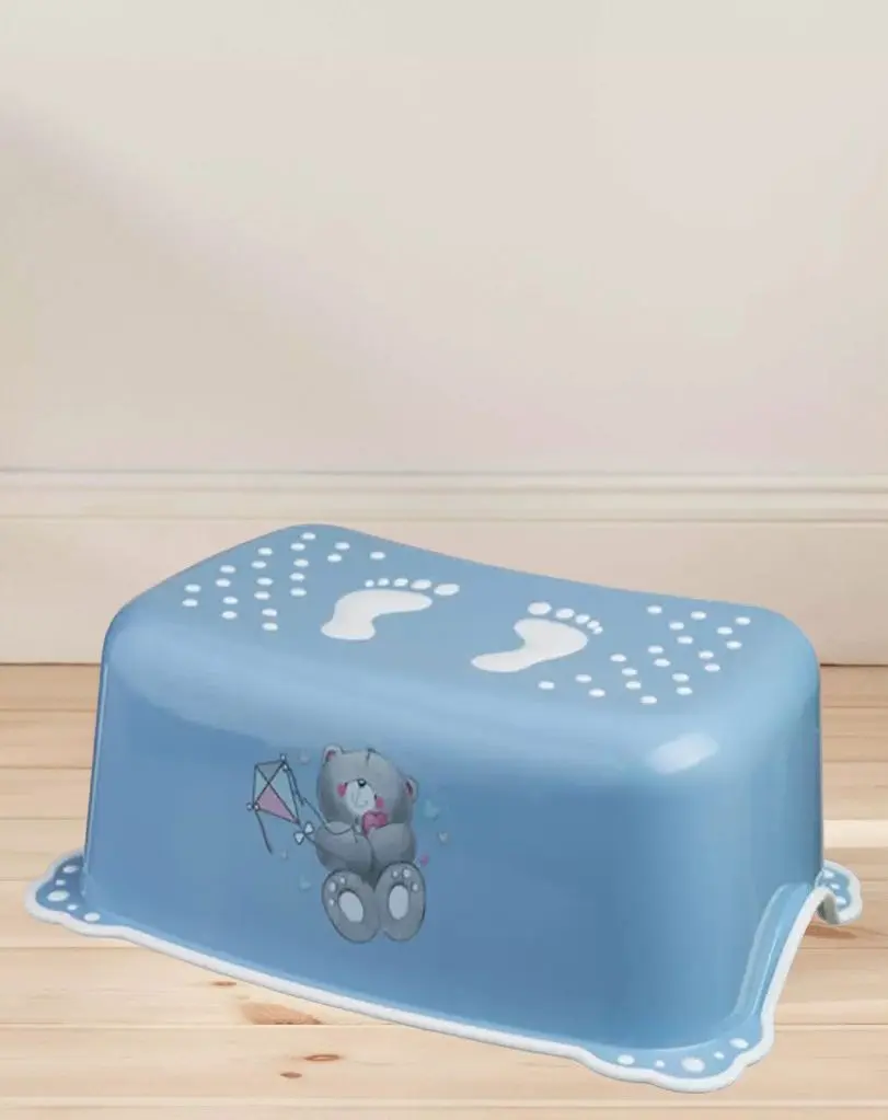 Taburet pentru copii MyKids Bears (Blue/White)