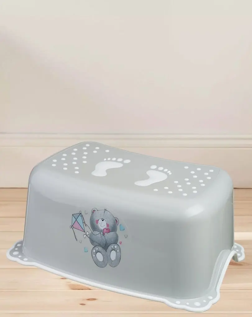 Taburet pentru copii MyKids Bears (Grey/White)