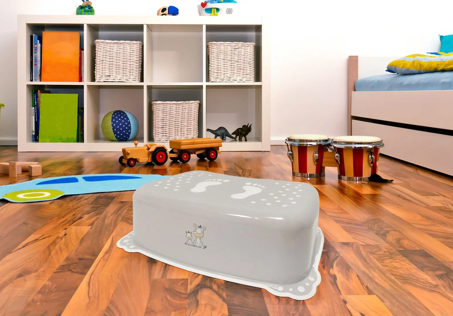 Taburet pentru copii MyKids Zebra (Grey/White)