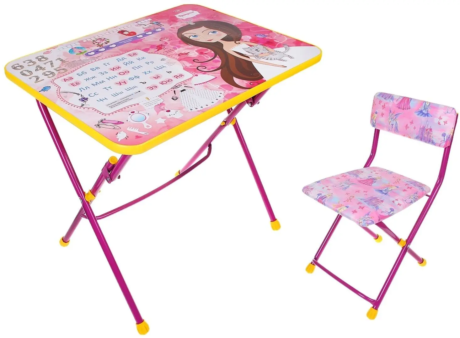 Set masa+scaun Nika KU1/17 Printesa Mica (Pink)