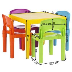 Set masa+4 scaune Mobhaus Zilbo (Multicolor) Thumb